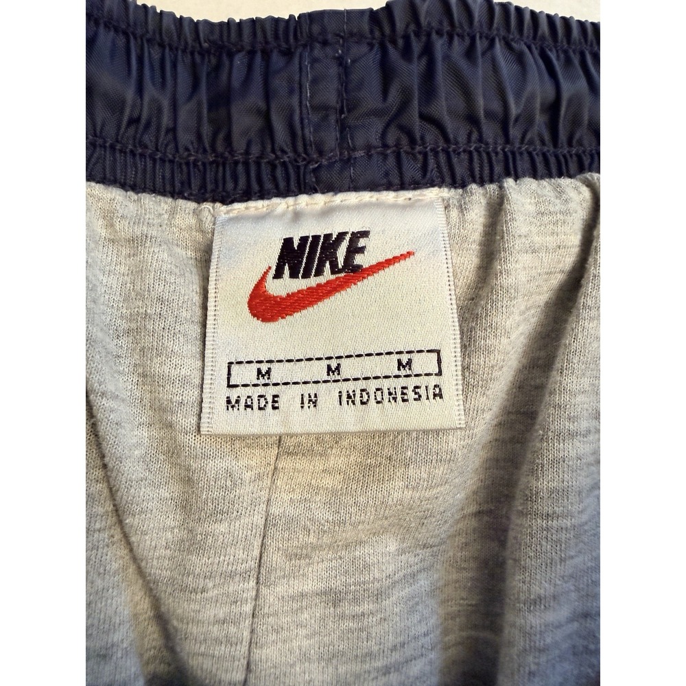 Vintage 90s Nike Windbreaker Track Pants Men's Size M Navy Blue Ankle Zip Nylon - Picture 4 of 13